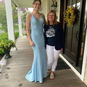 Baby blue classy prom dress size 6